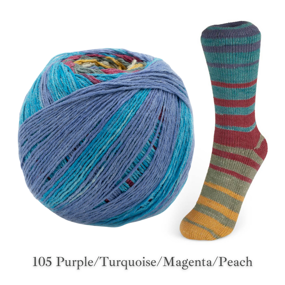 105 - Purple/Turquoise/Magenta/Peach