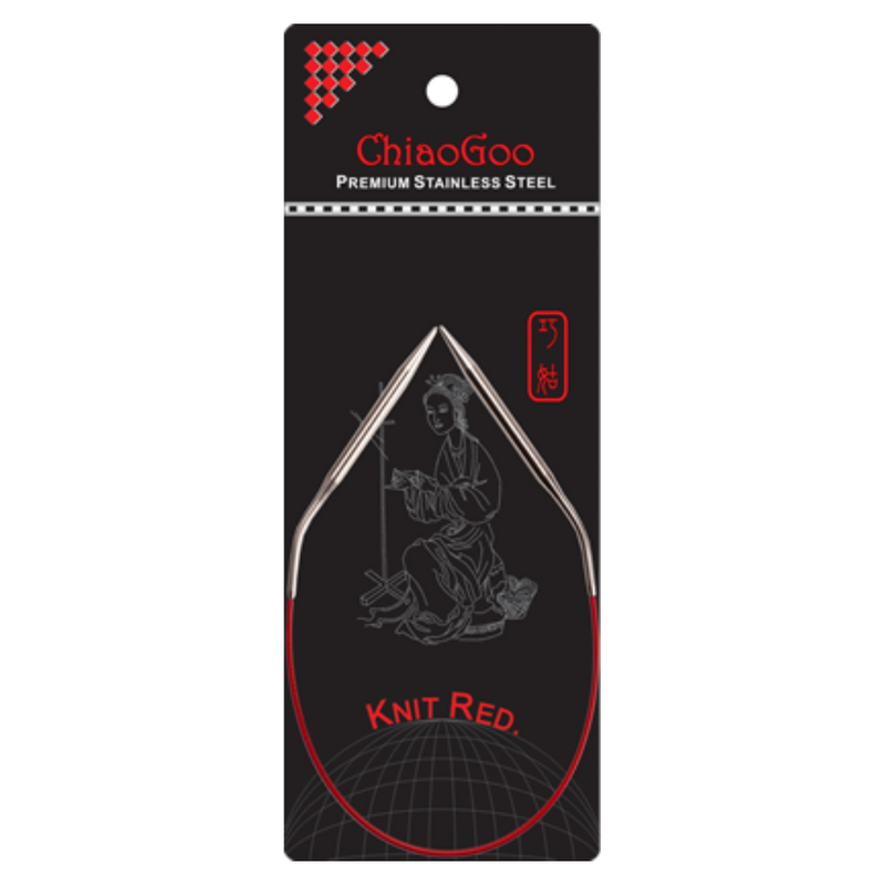 ChiaoGoo Knit Red Circular 12" / 30 cm