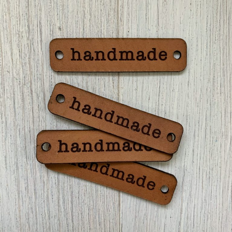 Leather Sew-On Tag - Handmade