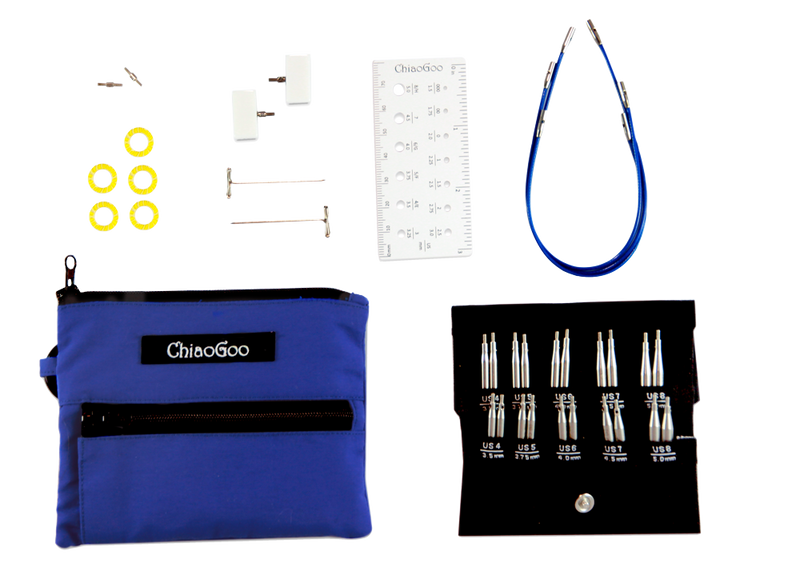 ChiaoGoo TWIST™ Blue Shorties™ Set - 2" & 3" (5cm & 8cm) Tips [S]