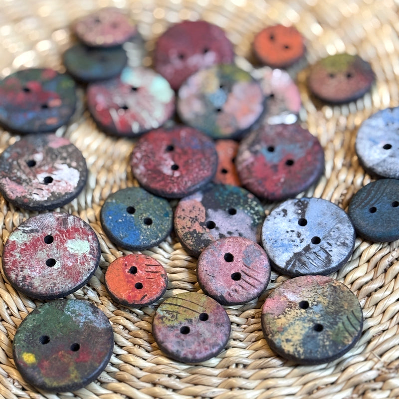 Mud Buttons: Handpainted Artisan Buttons