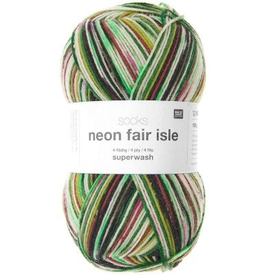 Rico Yarns: Socks Neon Fair Isle 4ply