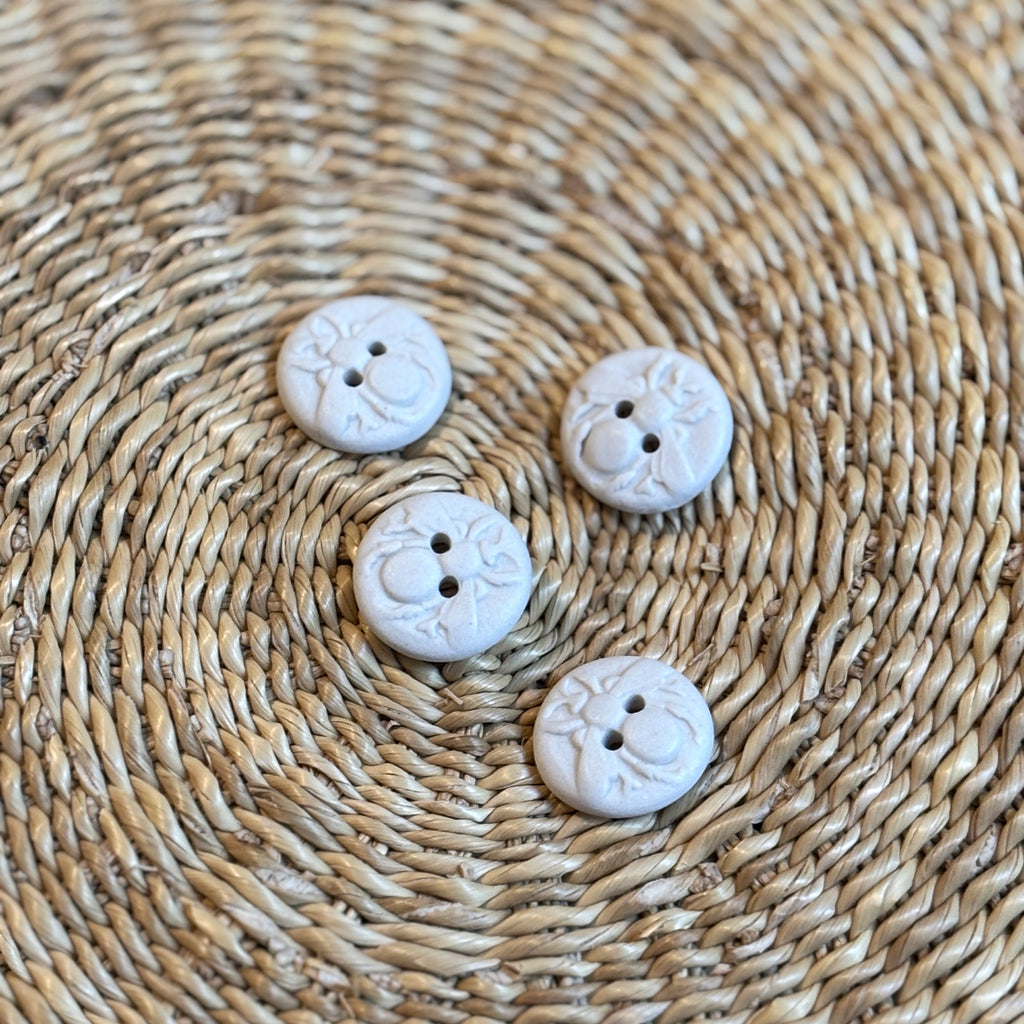 Mud Buttons: Porcelain Bee Buttons