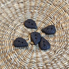 Mud Buttons: Preta Folha Artisan Buttons