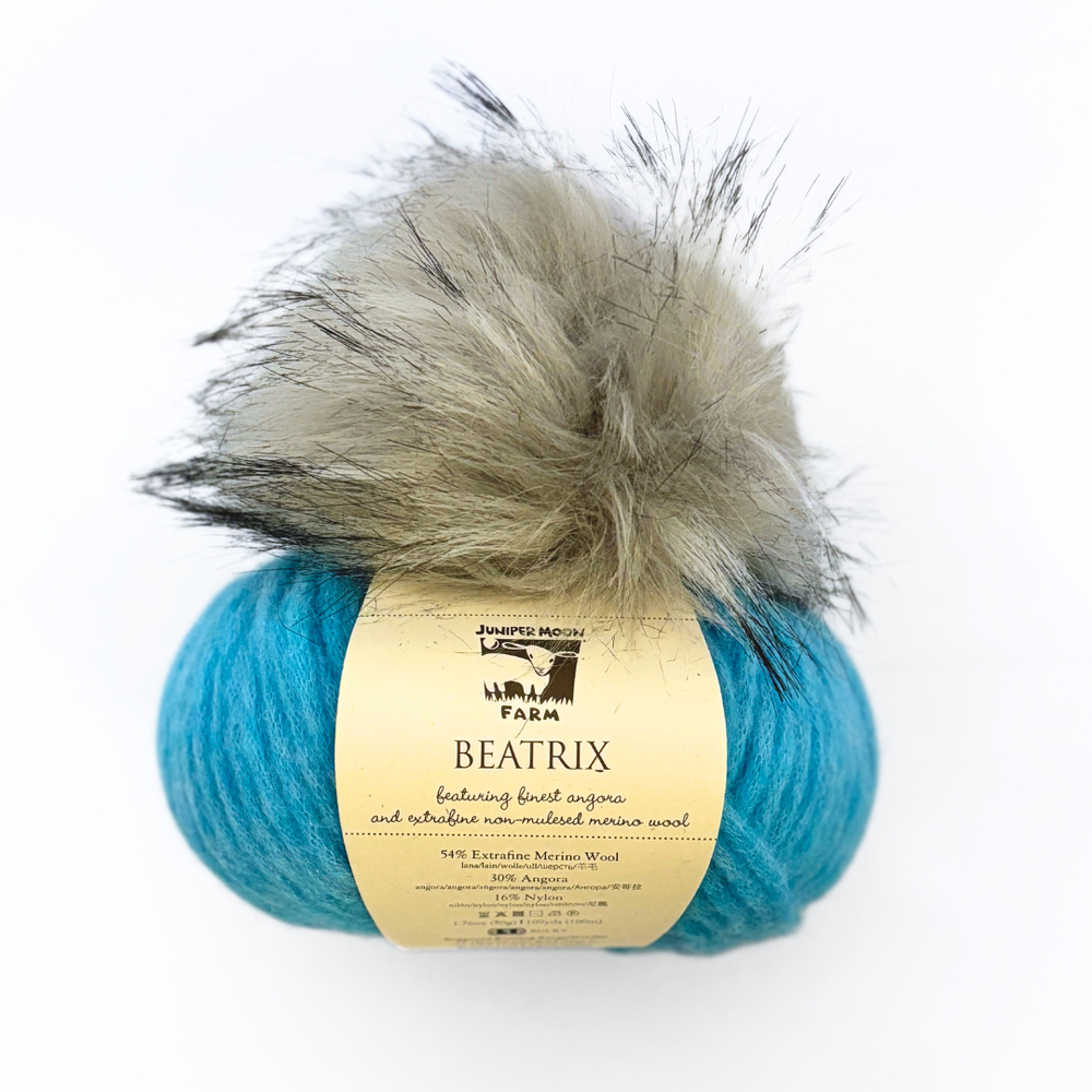 Azure w/ Grey pompom