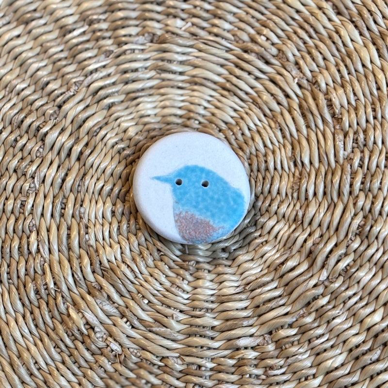 Mud Buttons: Porcelain Birdie Buttons