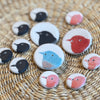 Mud Buttons: Porcelain Birdie Buttons