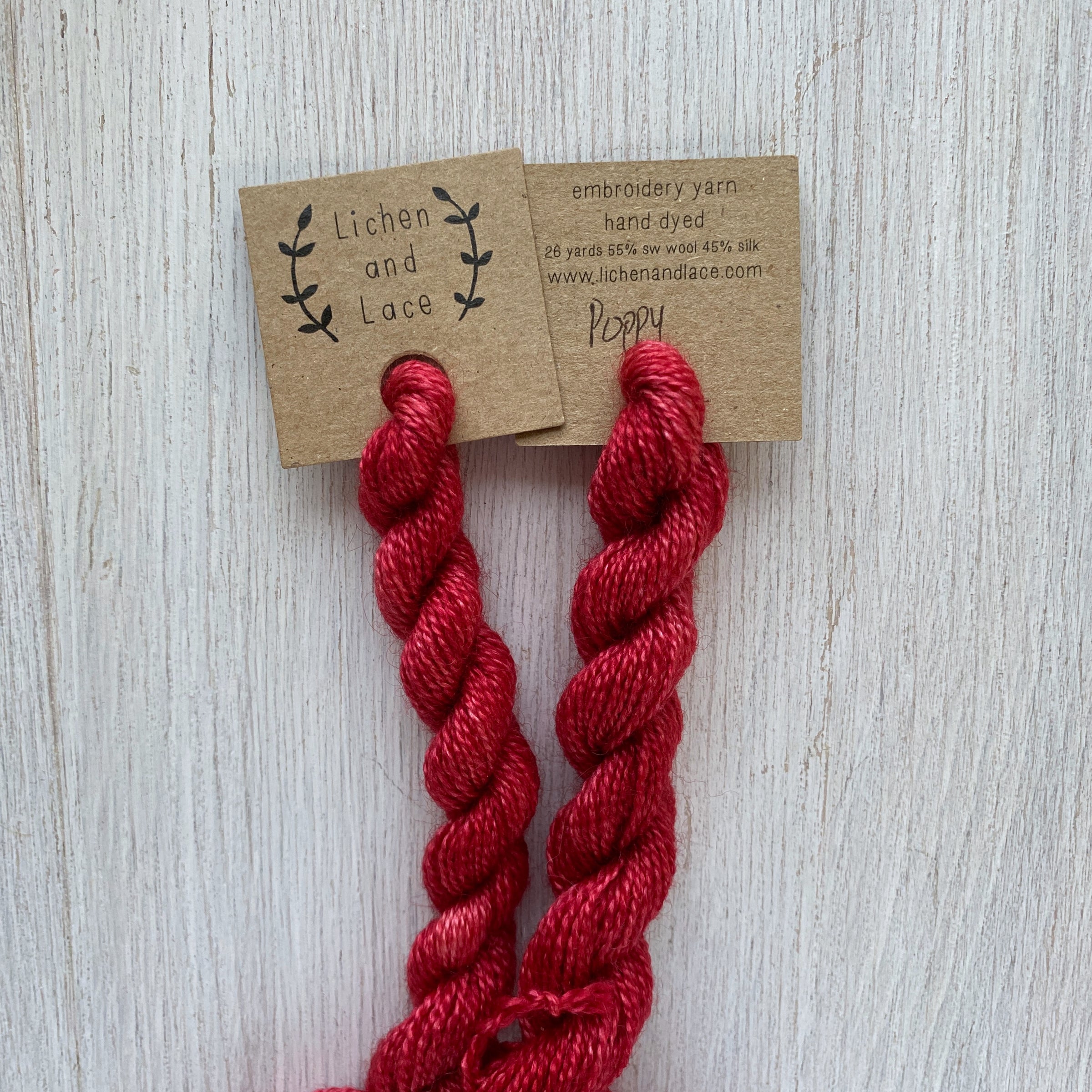 Lichen and Lace Embroidery Yarn - Hand Dyed – Little Red Mitten
