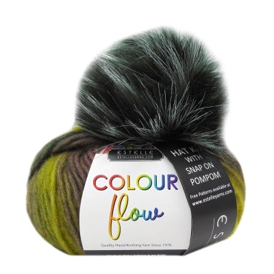 Forest Stripe with Deep Forest PomPom 214