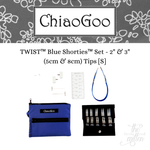 ChiaoGoo TWIST™ Blue Shorties™ Set - 2" & 3" (5cm & 8cm) Tips [S]