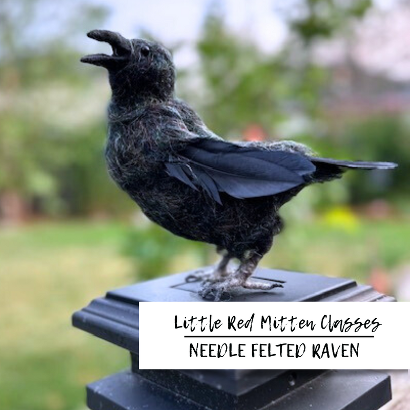 Needle Felted Raven