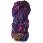 Skein of purple, pink, green variegated yarn