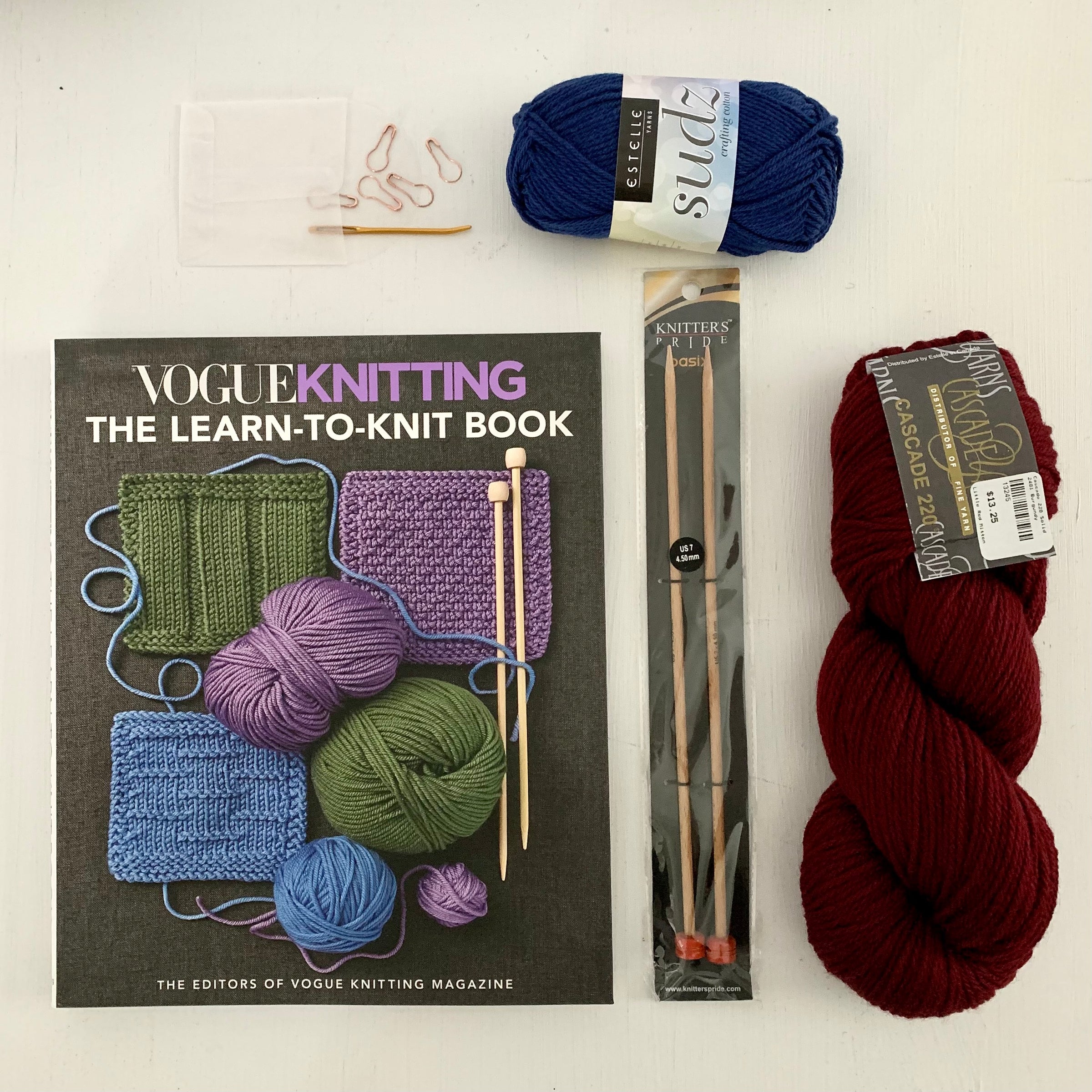Knit Kit: Learn To Knit - Beginner Level (Headband or Cowl Option